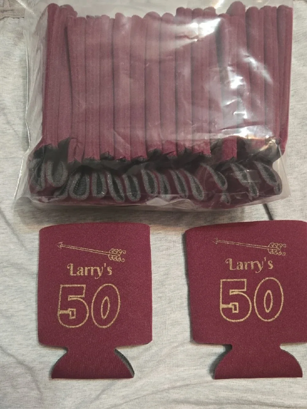 Custom Larry's 50 Burgundy Can Cooler